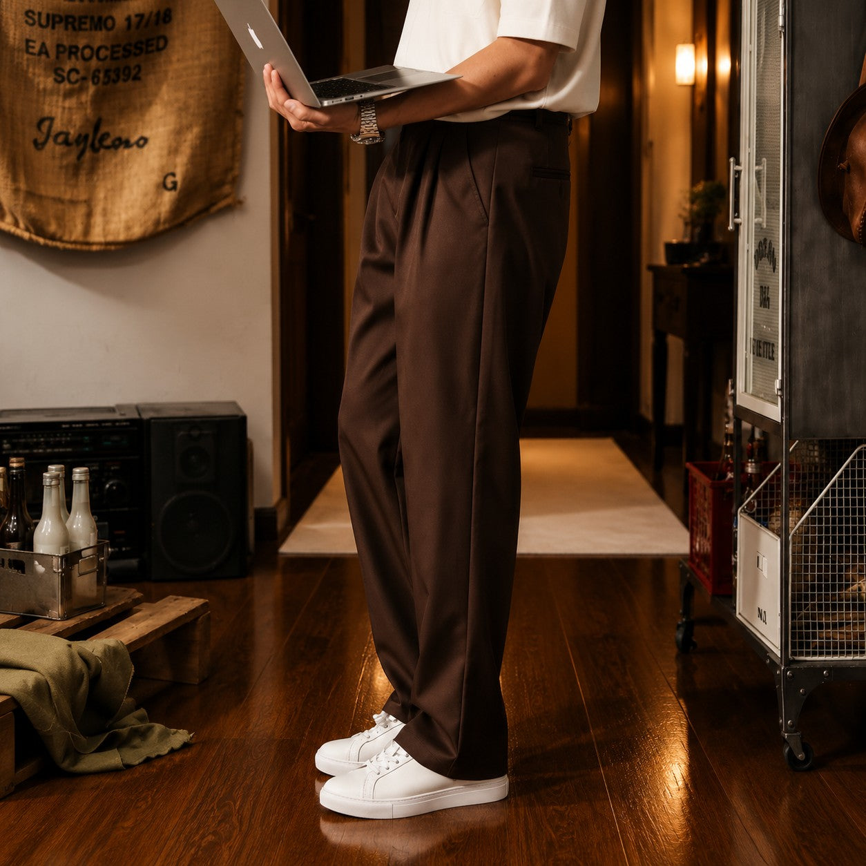 Draped Dress Trousers – side view