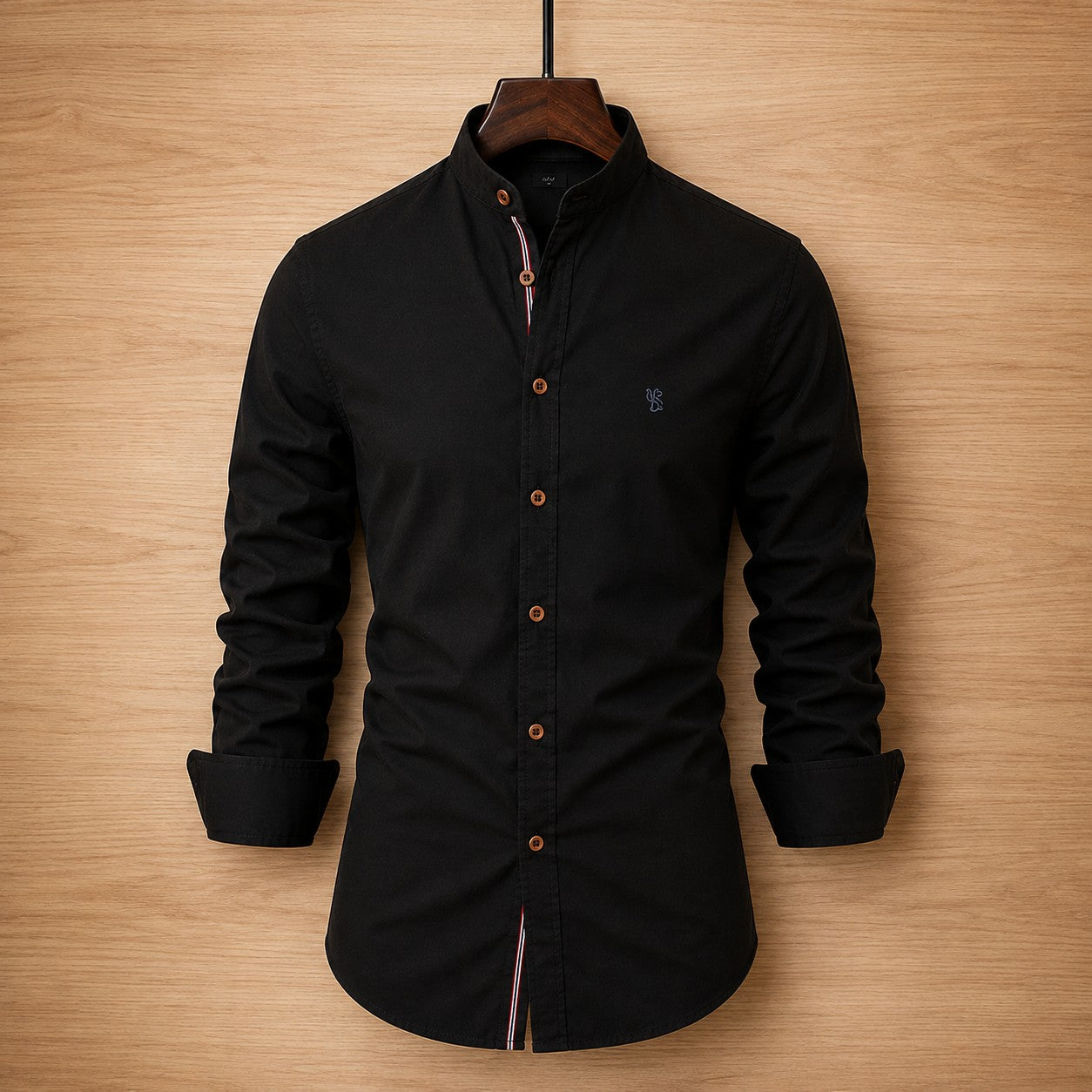 Regent Stand-Collar Cotton Shirt, original product view 1