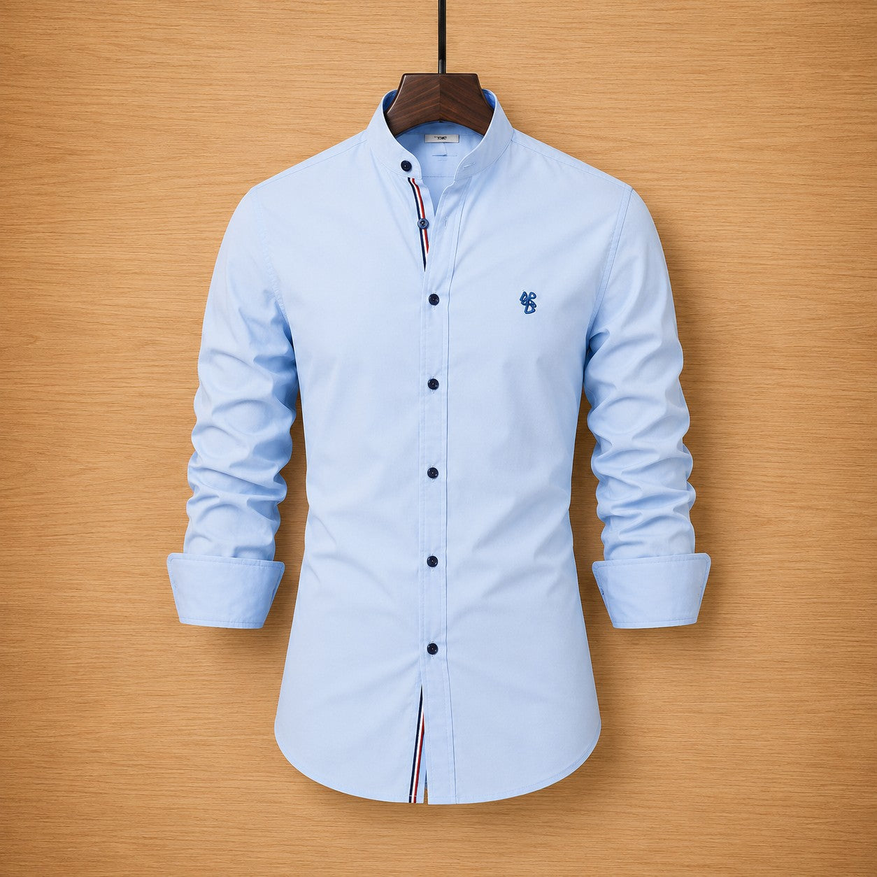 Regent Stand-Collar Cotton Shirt, original product view 2