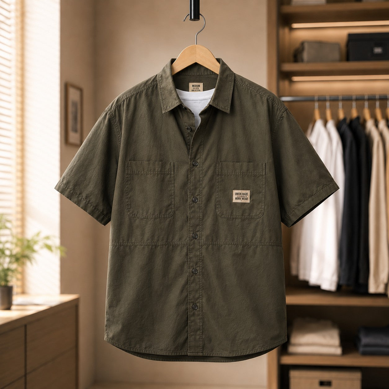 Mercer Patch Workwear Shirt, original product view 1