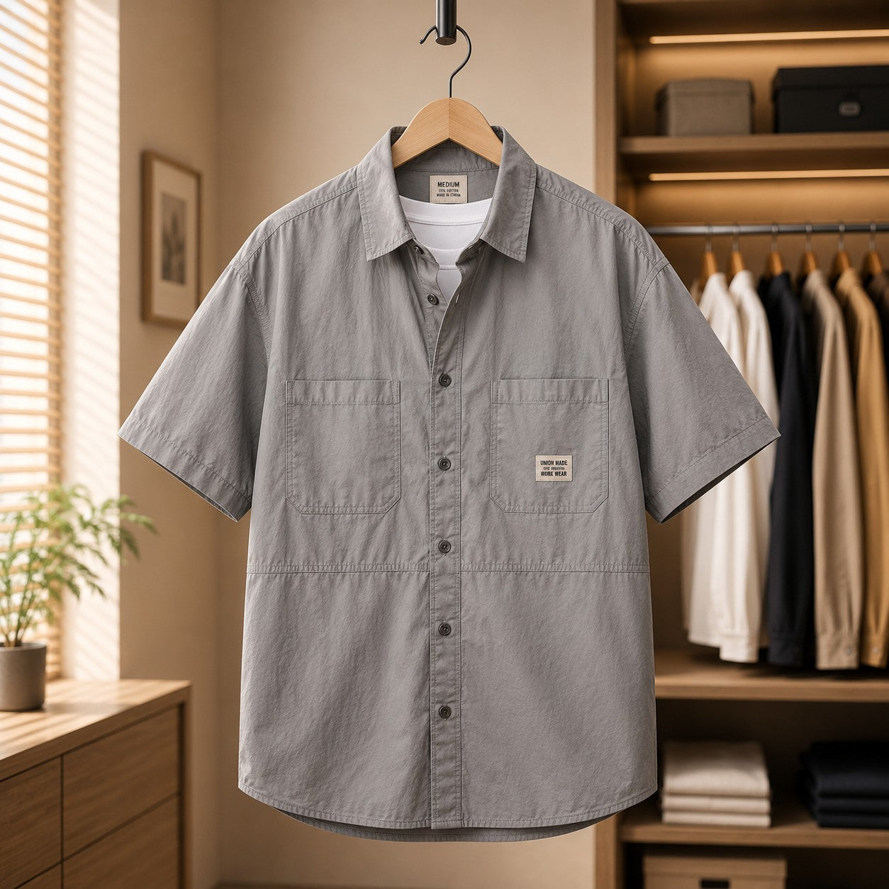 Mercer Patch Workwear Shirt, original product view 3