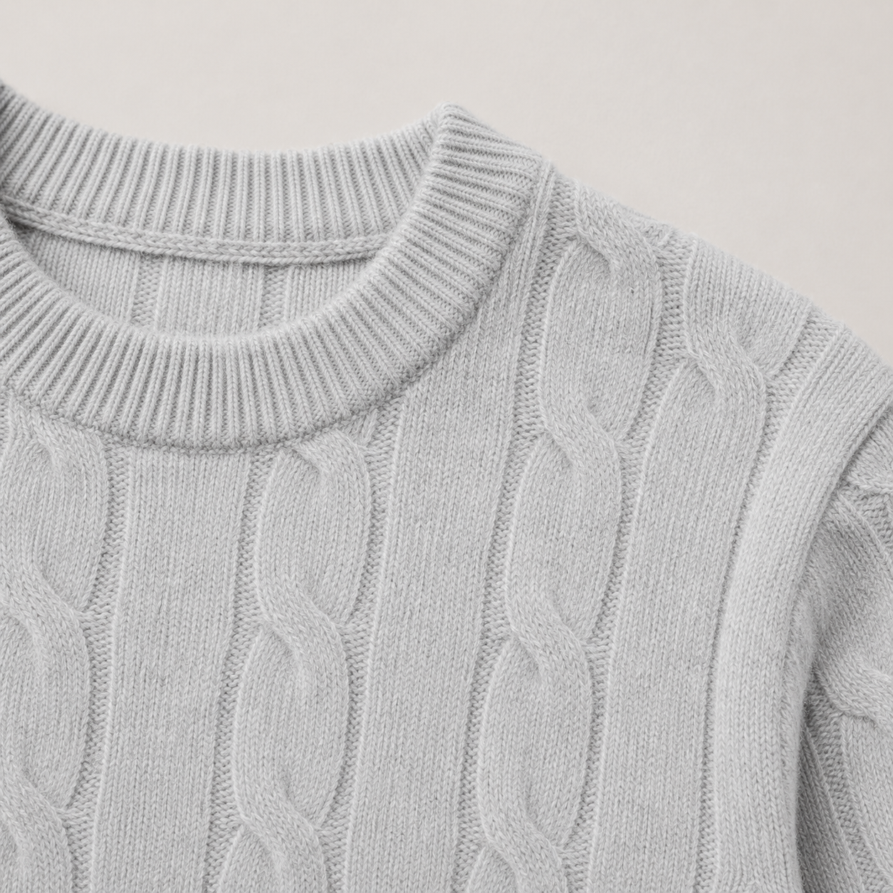 Ashford Cable-Knit Jumper – fabric and construction detail