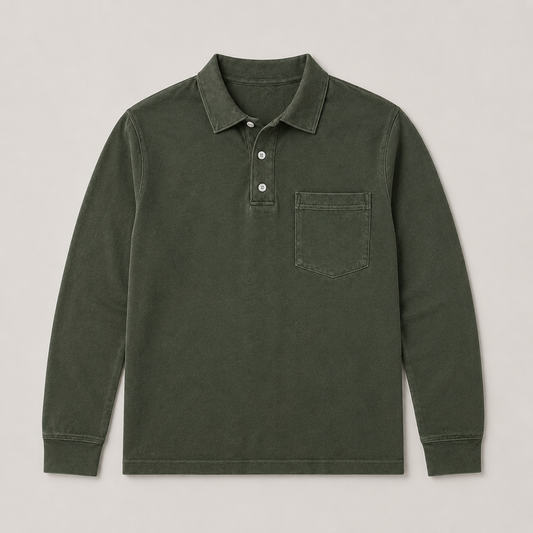 Cavendish Long-Sleeve Polo – front product view