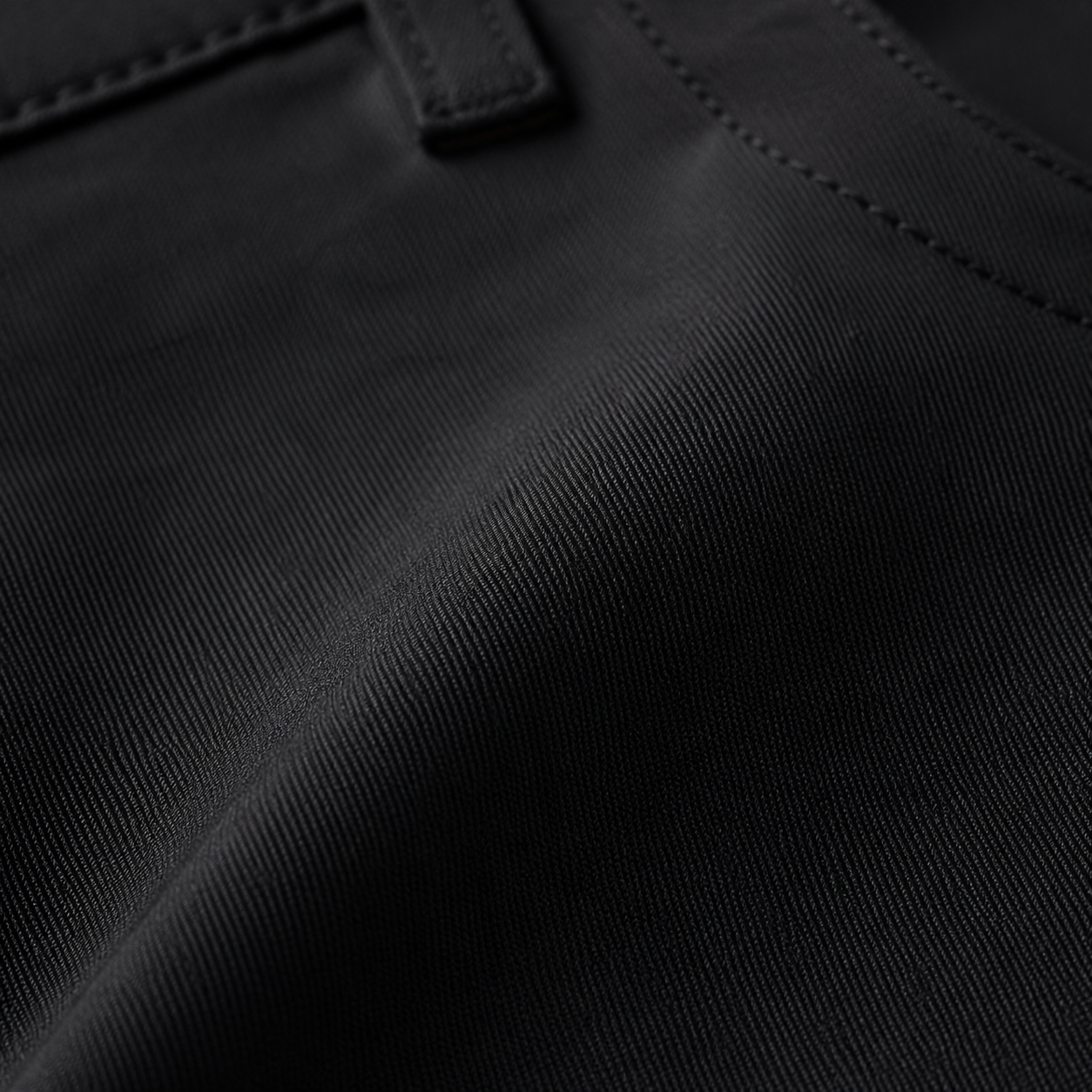 Commuter Chino Trousers – Black fabric detail