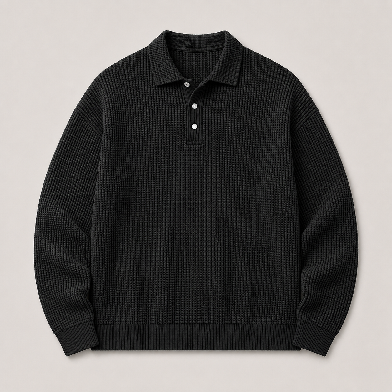 Kensington Waffle-Knit Polo – front product view