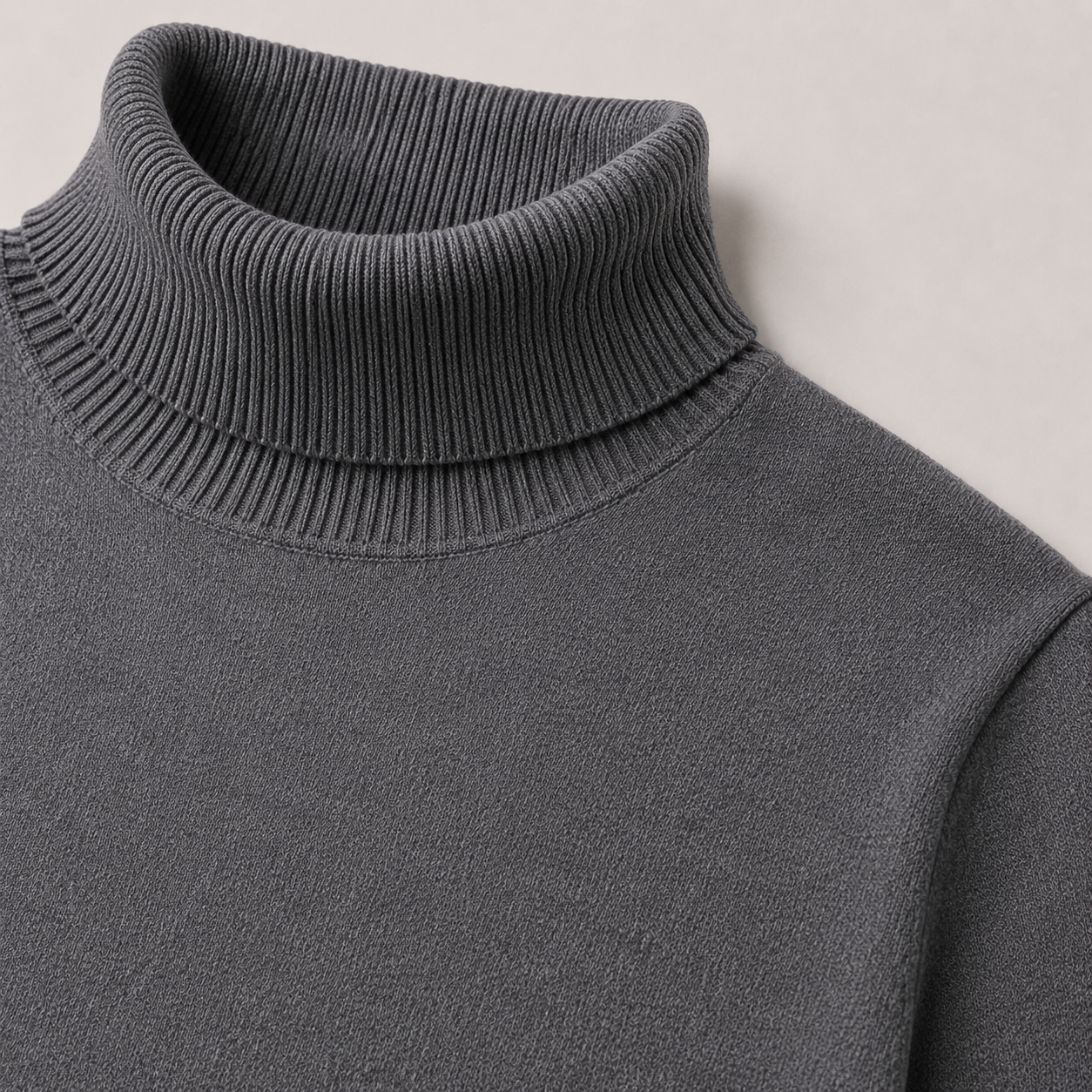 Langford Roll-Neck Jumper – fabric and construction detail