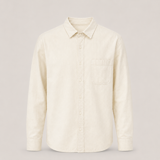 Wells Refined Cotton Shirt productfoto op uniforme warmgrijze achtergrond