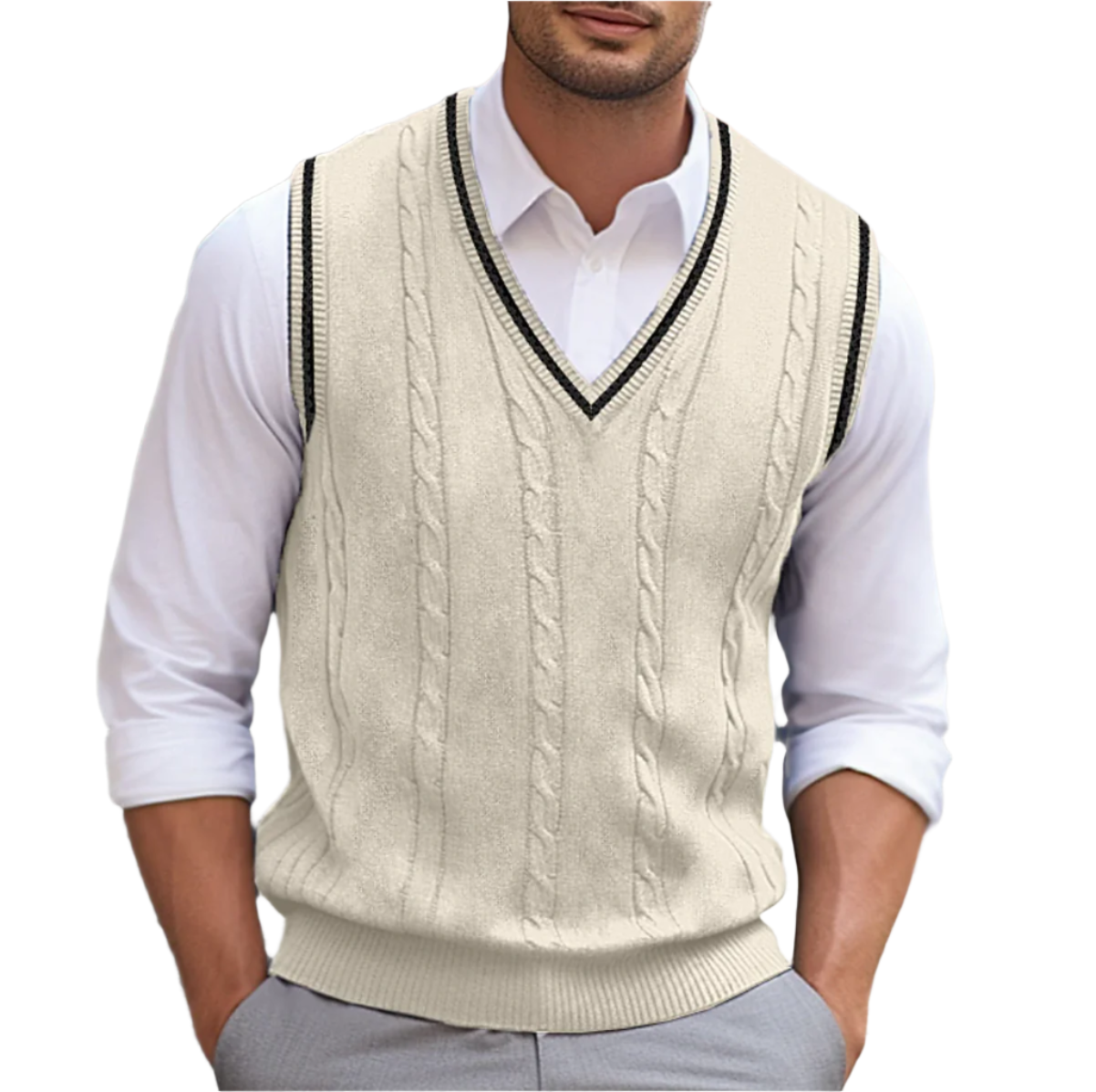 Harrington Cable-Knit Vest