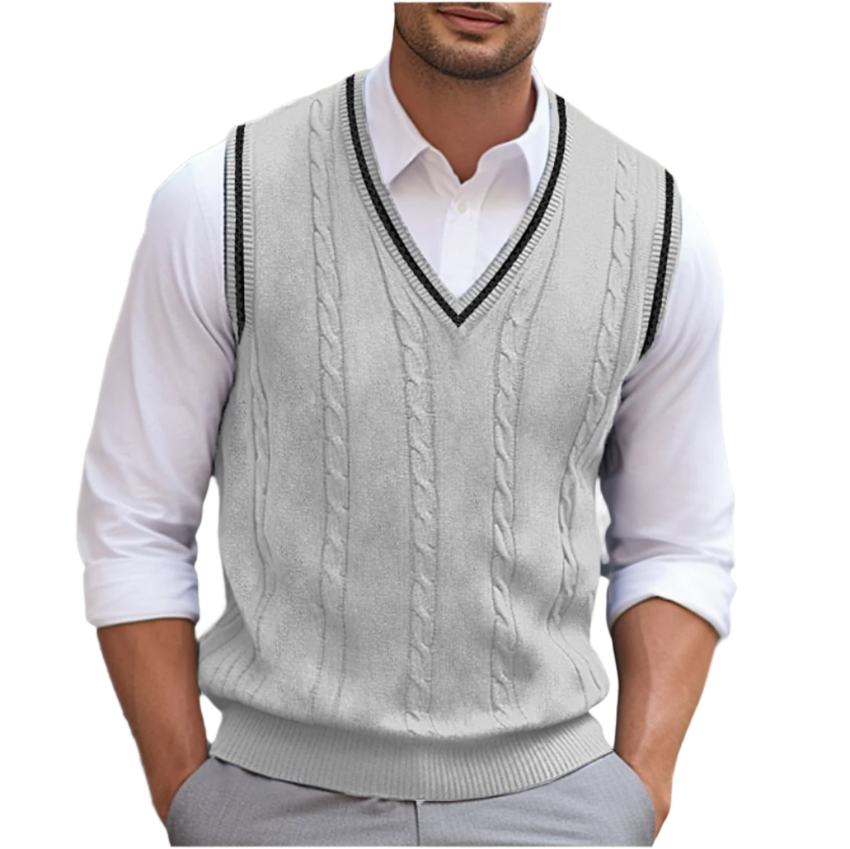 Harrington Cable-Knit Vest