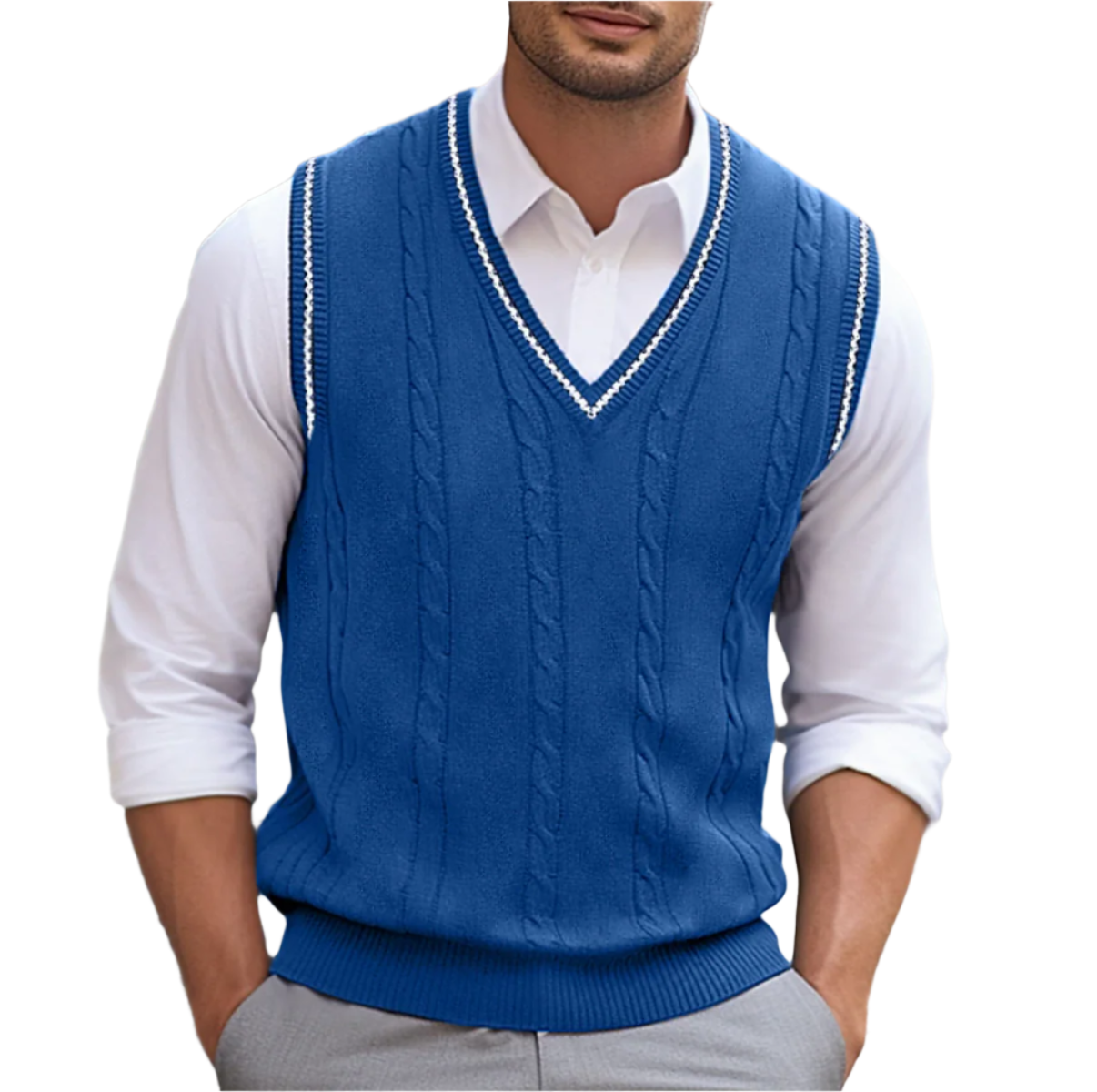 Harrington Cable-Knit Vest