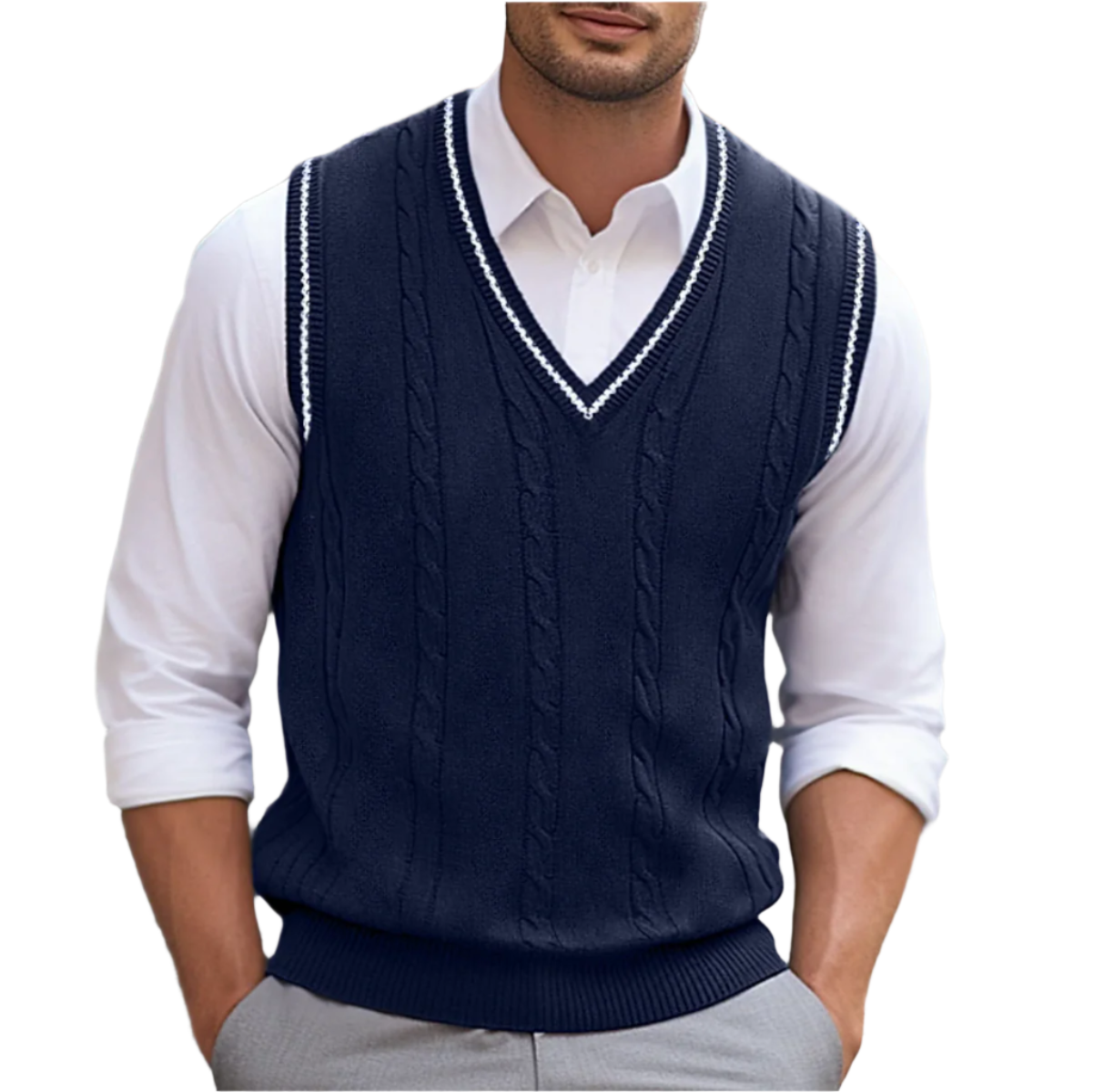 Harrington Cable-Knit Vest