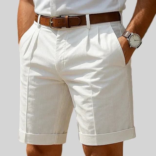Cavendish Pleated Tailored Shorts – product view 3