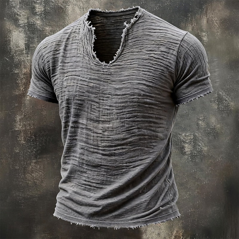 Graham Textured V-Neck T-Shirt